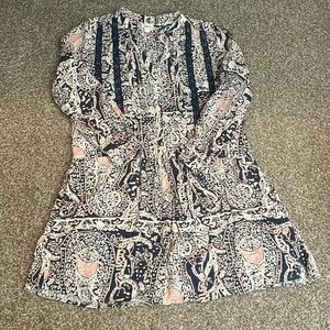 Anthropologie Tiny Boho 3/4 Length Sleeve Dress